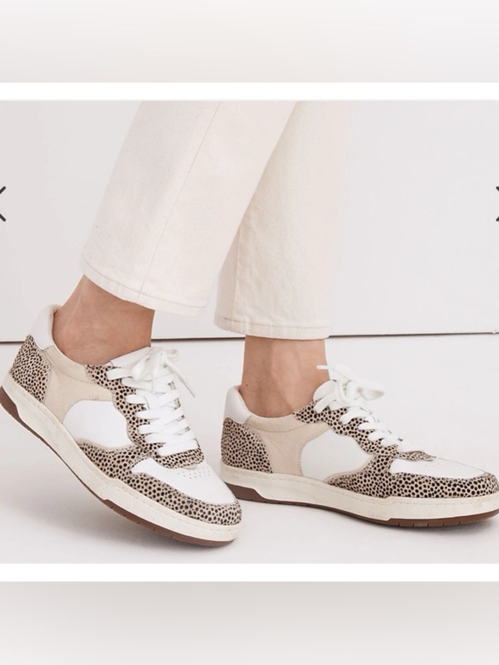 Madewell court sneakers in spotted calf hair - Picture 2 of 10